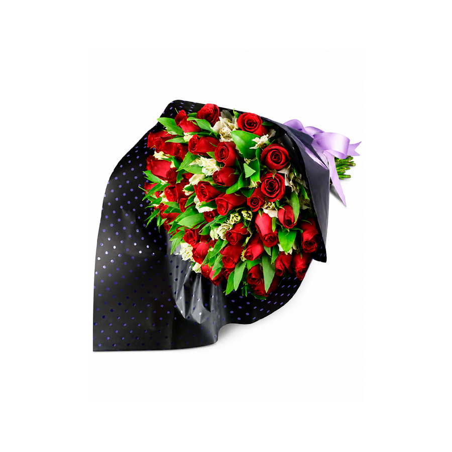 Bouquet 50 rosas rojas
