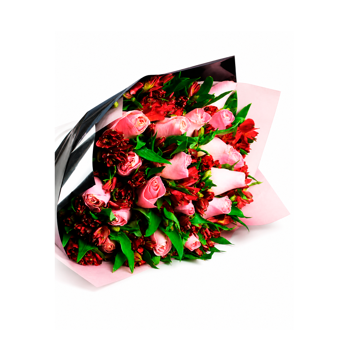 Ramo 24 rosas rosa
