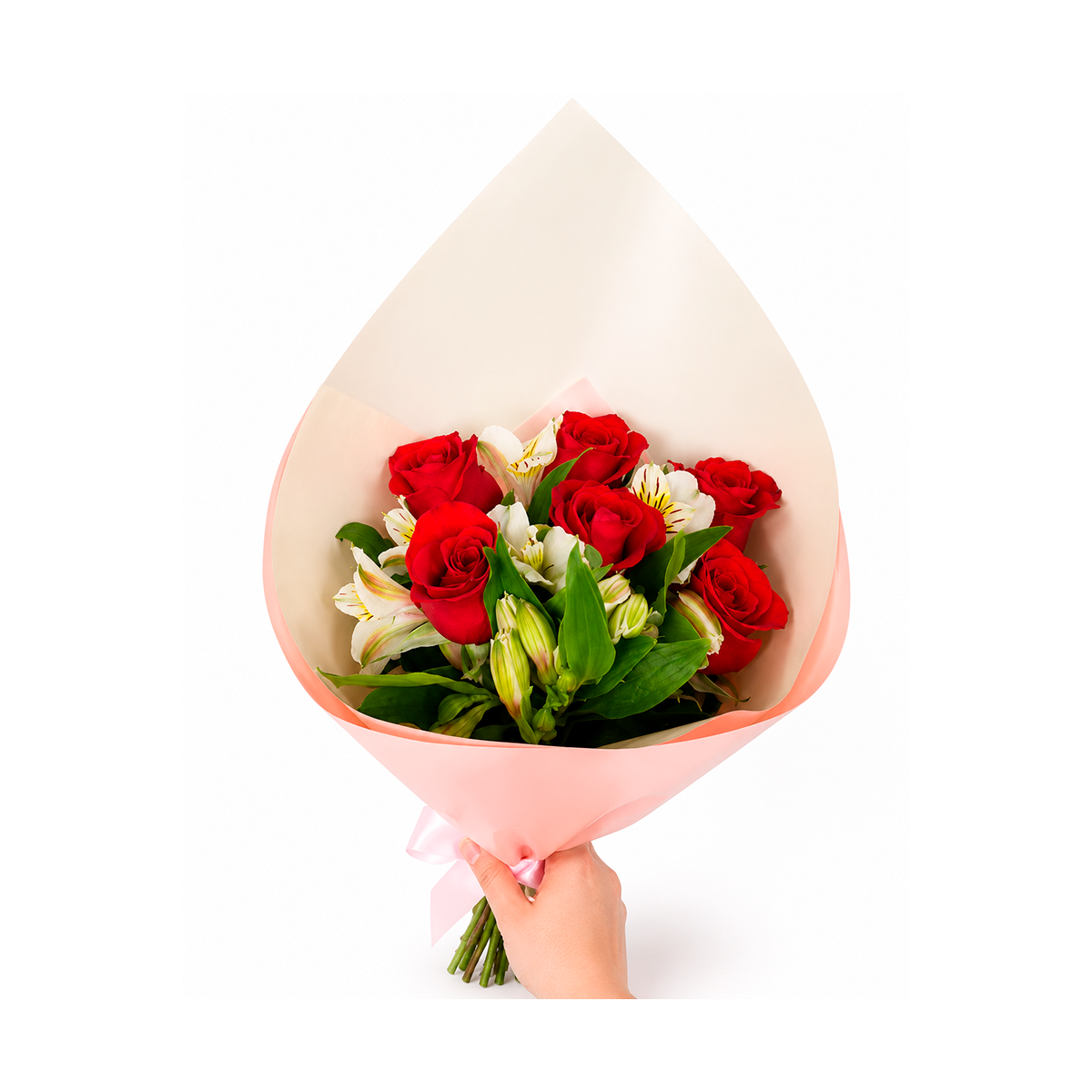 Bouquet 6 rosas rojas